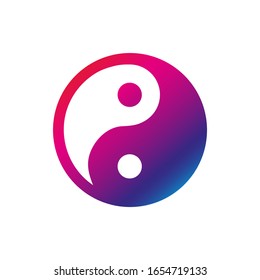 vector oriental yin yang sign for decoration