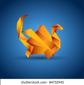 vector origami animal