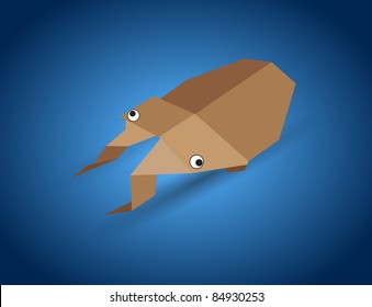 Vector origami animal
