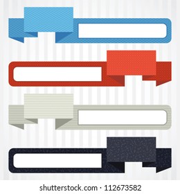 Vector origami background. Banner and speech bubbles.