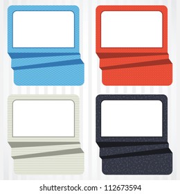 Vector origami background. Banner and speech bubbles.