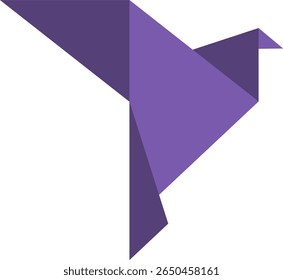 vector origami of a bird