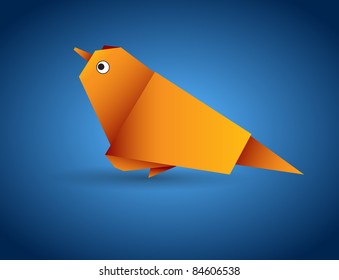 Vector origami bird