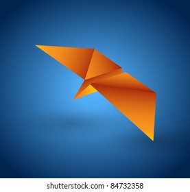 vector origami bird