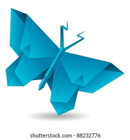 vector origami butterfly