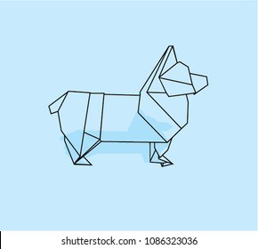 Vector Origami Dog Print Stock Vector (Royalty Free) 1086323036 ...