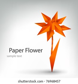 vector origami flower