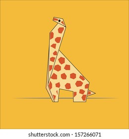 Vector Origami giraffe.eps10