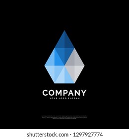 Vector Origami Logo icon. Colorful Abstract Design template element logo icon - Vector