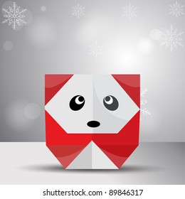 Vector origami panda