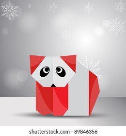 Vector origami panda