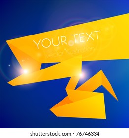 Vector origami paper banner. Eps 10.