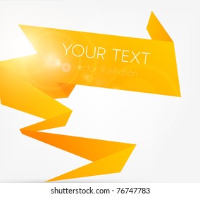 Vector origami paper banners for design. eps 10