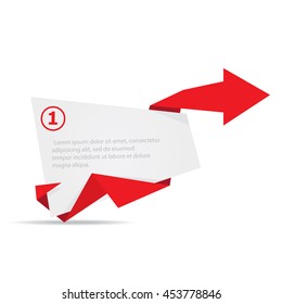 pancarta roja de papel de origami vectorial. plantilla de diseño de folleto abstracto vectorial. fondo de estilo de origami rojo vectorial para diseño web y diseño de portada creativa.