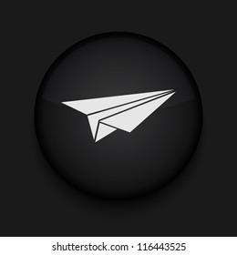 Vector origami plane icon. Eps10. Easy to edit