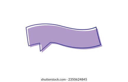 Vektorgrafik-Origami-Bandbanner auf weißem Hintergrund