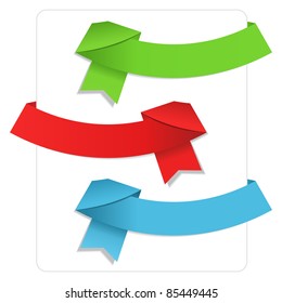 Vector Origami Ribbons