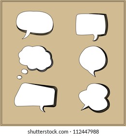 Vector origami  & speech bubbles