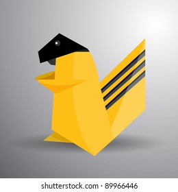 Vector origami stripe animal