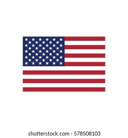 vector original American flag isolated on a white background