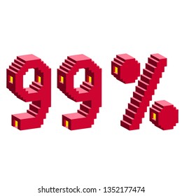 Vector original architectural house figure ninety nine percent