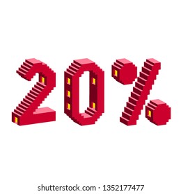 Vector original architectural house figure twenty percent
