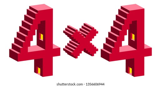 Vector original architectural house figure four by four