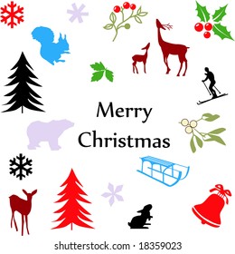 vector - original christmas card with graphic element