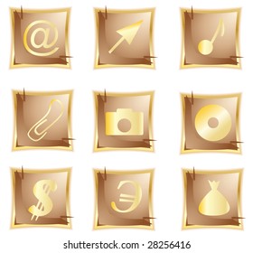 vector original gold icon; clip-art