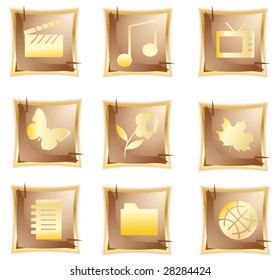 vector original gold icon; clip-art