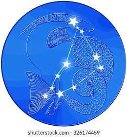 vector original image zodiac signs Capricornus