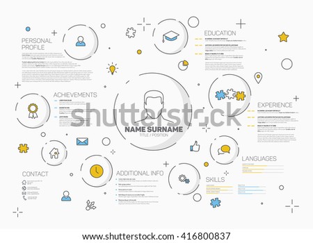 vector original minimalist cv