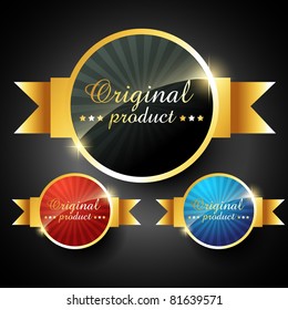 vector original product promotion label sign