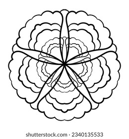 Vector ornament. Abstract doodle element.