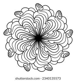 Vector ornament. Abstract doodle element.