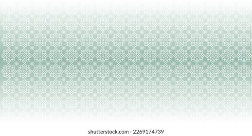 vector ornament arabic islamic white gradient green mint colors.