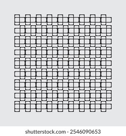 Vector ornament arranged by rectangular planes, for textiles, decorations, jalousie, wrapping paper and background