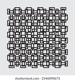 Vector ornament arranged by rectangular planes, for textiles, decorations, jalousie, wrapping paper and background