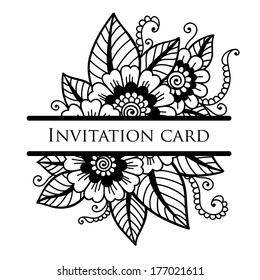Vector ornament card