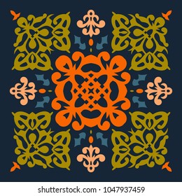 Vector Ornament With Caucasian Motifs