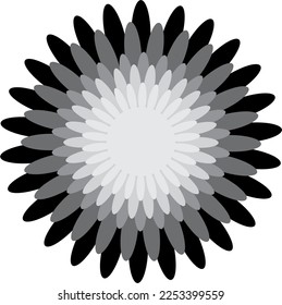 vector ornament circle art for decorative monochrome