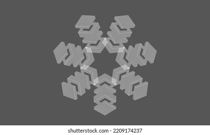Vector ornament circle logo illustration isolated on gray background