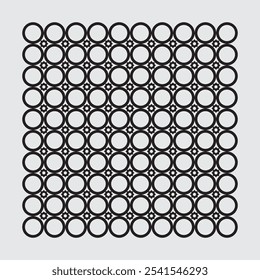 Ornamento de Vector compuesto por círculos y cuadrados, moderno, minimalista, simple, lujoso, elegante