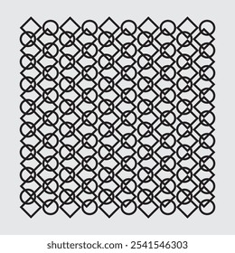Vector ornament composed by circles and squares, modern, minimalist, simple, luxury, elegant