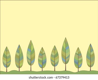 Vector ornament. The decorative background of a stylized tree
