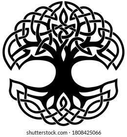 Vector ornament, decorative Celtic tree of life