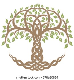 Vector ornament, decorative Celtic tree of life