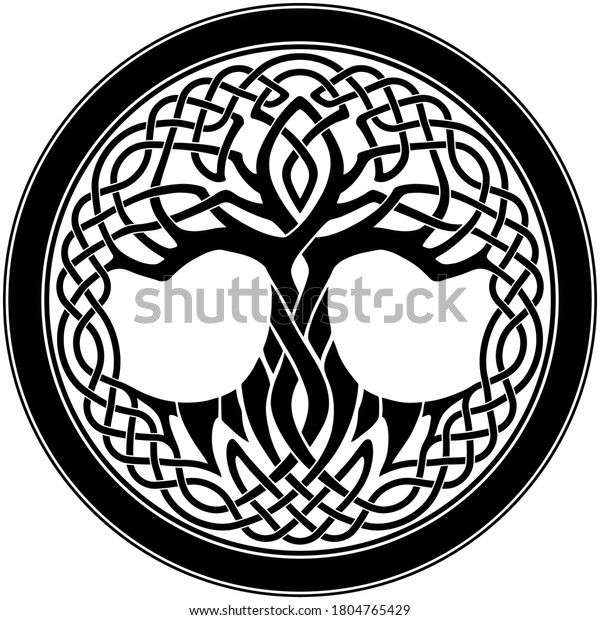 Vector Ornament Decorative Celtic Tree Life Stock Vector Royalty Free 1804765429 6186