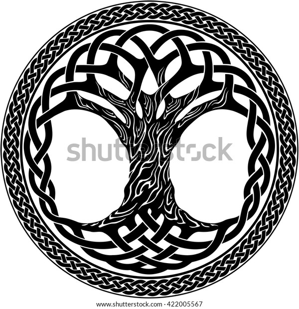 Vector Ornament Decorative Celtic Tree Life Stock Vector Royalty Free 422005567 8281