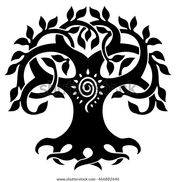 Vector Ornament Decorative Celtic Tree Life Stock Vector (Royalty Free ...